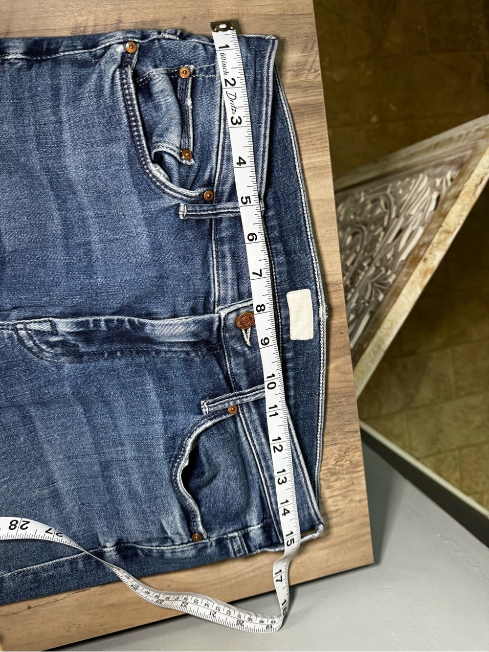 MOTHER Dark Blue High-Rise Flare Jeans - Picture 6 of 8